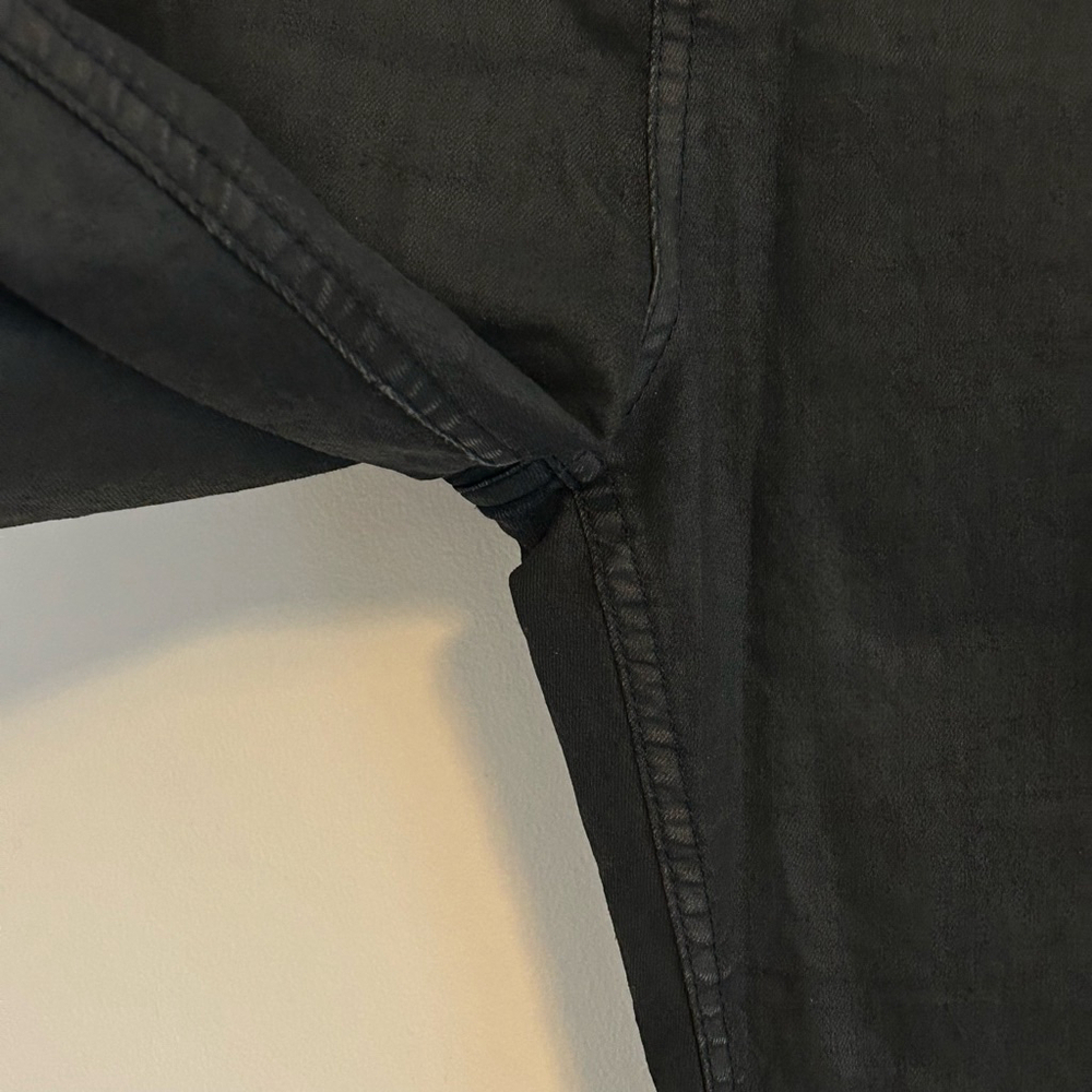 REISS Black Coated Skinny Jeans Size 29 | Faux Leather High Rise - Picture 6 of 13
